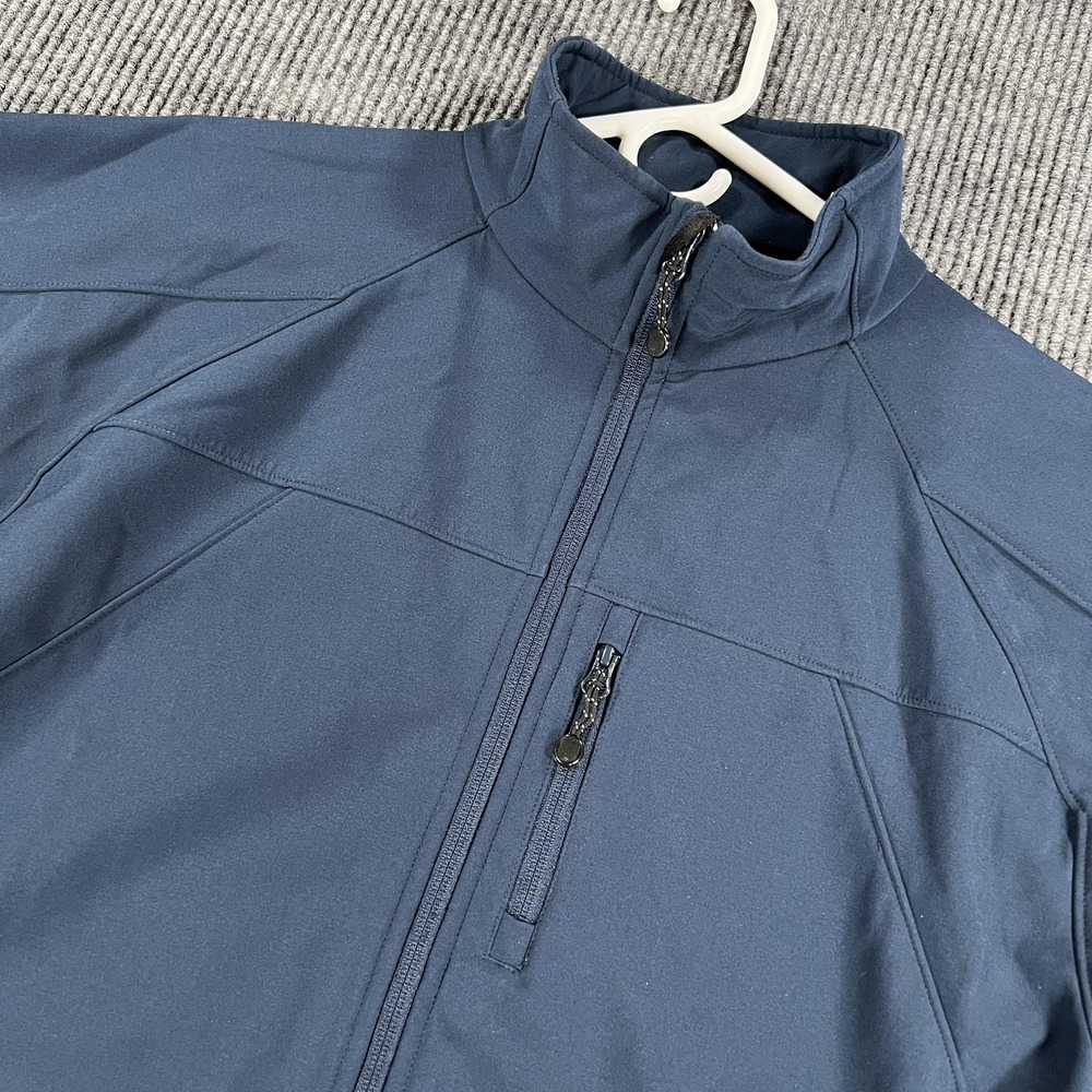 Black Diamond Jacket Mens Large Blue Softshell Full Zip Outdoor‎ Hiking Stretch